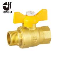 LML-2029 Inner and outer wire butterfly handle Brass ball valve Natural gas special valve