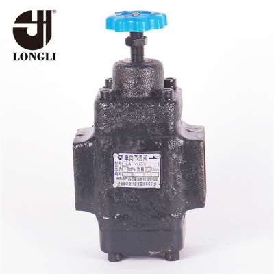 LA-H20L Longli high quality hydraulic one way throttle flow control casting valve