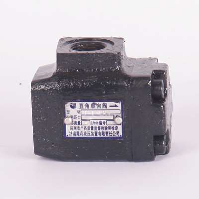 DFL10H1 High pressure Longli hydraulic right angle one way check valve with low price