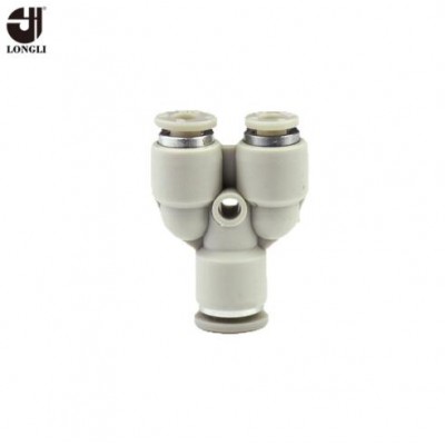 PW 6,10,12 plastic pneumatic Y three-way reducer Connector