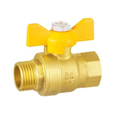 LML-2029 brass butterfly handle ball valve for gas