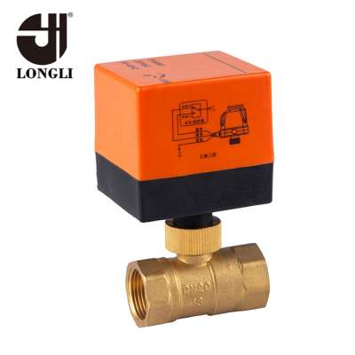 JDPD1001 brass 3 wire 2 control electrical ball valve use for water / EG solution